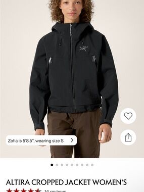 Arc'teryx Black Altira Cropped Windbreaker Jacket